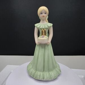 VTG 1981 Enesco Growing Up Birthday Girl Porcelain Age 11 Blonde E-2311 NiB